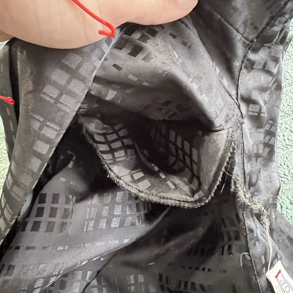 Joan Harper Vintage Black Blouse Size 12  Button Down 1980s - Picture 6 of 7